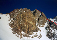 Uchitel peak climb climbing in Tian Shan